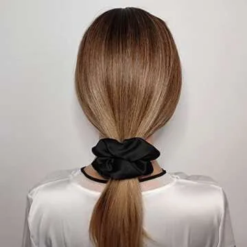 12 Pcs Satin Silk Scrunchies Soft Hair Ties Fashion Bands Bows Ropes Elastic Ponytail Holders Access...