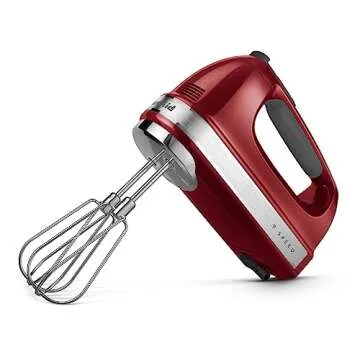 KitchenAid 9-Speed Hand Mixer in Empire Red for Effortless Baking