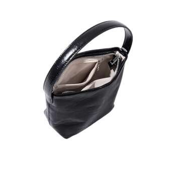 Ailowee Small Shoulder Bag for Women in Patent Leather for Work and Leisure, Great Gift, Black or White Colors for Choice