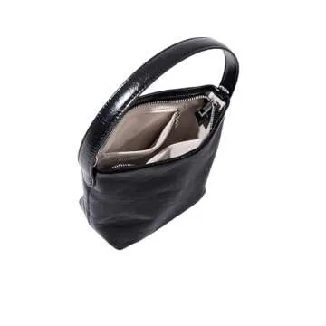 Ailowee Small Shoulder Bag for Women in Patent Leather for Work and Leisure, Great Gift, Black or White Colors for Choice