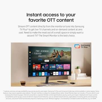 SAMSUNG 32-Inch M8 4K Smart Monitor with Streaming TV