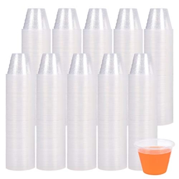 500 Pack Liquid Measuring Cups Plastic I 1oz Disposable Medicine Cups for Liquid Medication Measurin...