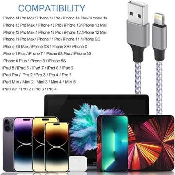 TAKAGI Lightning Cable 3PACK 6FT for iPhone Fast Charging