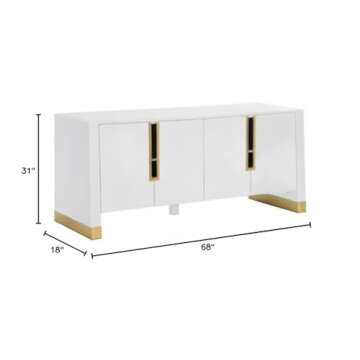 Meridian Florence Modern Sideboard with Gold Base