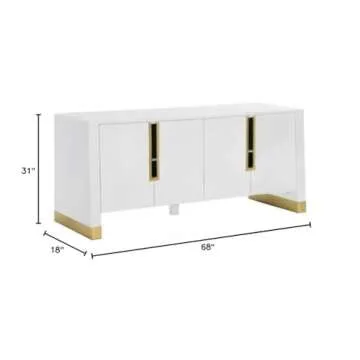 Meridian Florence Modern Sideboard with Gold Base