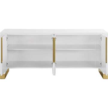 Meridian Florence Modern Sideboard with Gold Base