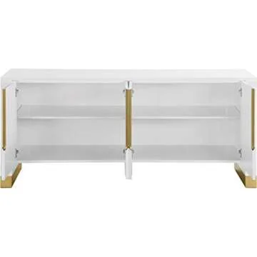 Meridian Florence Modern Sideboard with Gold Base