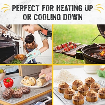 Versatile Checkered Chef Cooling Rack Set - 10" x 15" Stainless Steel