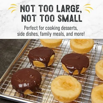 Versatile Checkered Chef Cooling Rack Set - 10" x 15" Stainless Steel