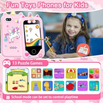 Kids Smartphone Toy for Girls with Touchscreen Games
