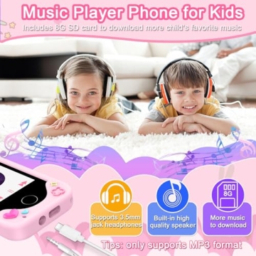 Kids Smartphone Toy for Girls with Touchscreen Games