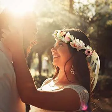 VELSCRUN Flower Crown for Weddings, Photoshoots & More