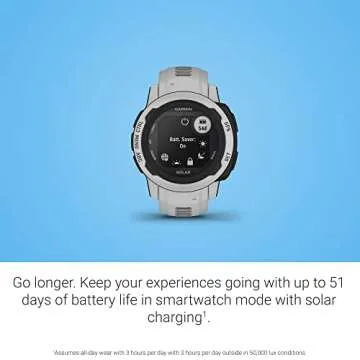 Garmin Instinct 2S Solar, Smaller-Sized GPS Outdoor Watch, Solar Charging Capabilities, Multi-GNSS Support, Tracback Routing, Mist Gray