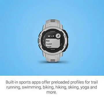 Garmin Instinct 2S Solar, Smaller-Sized GPS Outdoor Watch, Solar Charging Capabilities, Multi-GNSS Support, Tracback Routing, Mist Gray