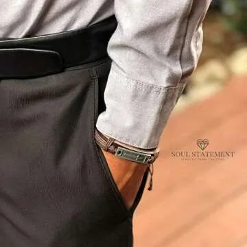 Men's Cross Leather Bracelet - Stylish & Durable Accessory