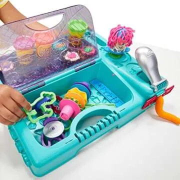 Play-Doh Set On The Go Imagine and Store Studio, with 30 Tools and 10 Cans of Modeling Compound, Travel Toys for 3 Year Old Girls and Boys and Up, Non-Toxic