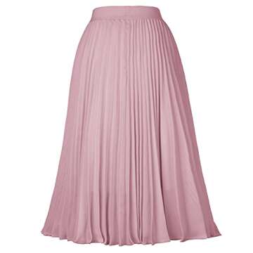 GRACE KARIN Womens Stylish Stretchy A Line Long Maxi Chiffon Skirt