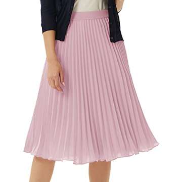 GRACE KARIN A Line Pleated Chiffon Maxi Skirt for Women