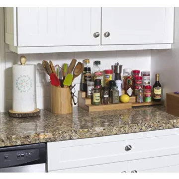 Lipper Bamboo Expandable Step Shelf – 3-Tier Organizer