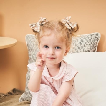 24 PCS Baby Girl Bows Hair Clips Fully Lined Hair Barrettes Non Slip Hair Clips for Toddlers Kids Teens Girls Hair Accessories