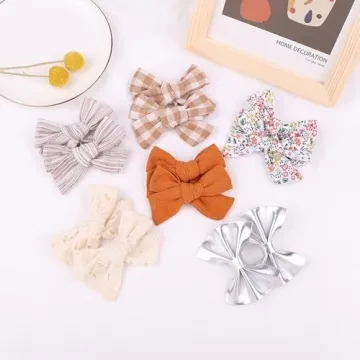 24 PCS Baby Girl Bows Hair Clips Fully Lined Hair Barrettes Non Slip Hair Clips for Toddlers Kids Teens Girls Hair Accessories
