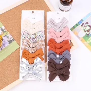 24 PCS Baby Girl Bows Hair Clips Fully Lined Hair Barrettes Non Slip Hair Clips for Toddlers Kids Teens Girls Hair Accessories