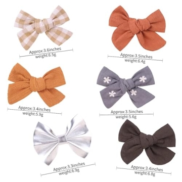 24 PCS Baby Girl Bows Hair Clips Fully Lined Hair Barrettes Non Slip Hair Clips for Toddlers Kids Teens Girls Hair Accessories