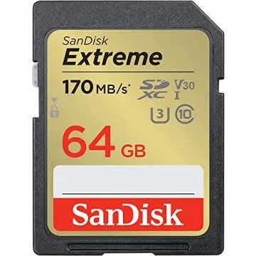 SanDisk 64GB SDXC SD Extreme Memory Card Bundle (SDSDXV6-064G-GNCIN) Works with Canon PowerShot G7 X Mark III, G5 X Mark II Digital DSLR Camera Plus (1) Everything But Stromboli (TM) Card Reader