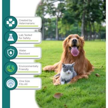 Natural Flea and Tick Collar for Puppies - 12-Month Protection, Safe Pest Control - Waterproof, Stro...