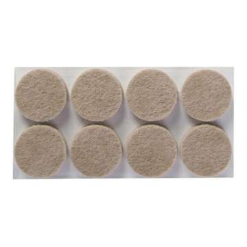 Scotch Felt Pads 32 PCS Beige, Felt Furniture Pads for Protecting Hardwood Floors, 1" Round, Easy-to...