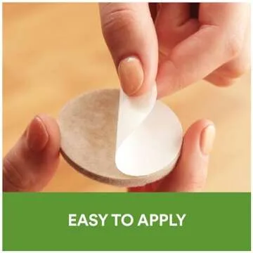 Scotch Felt Pads 32 PCS Beige, Felt Furniture Pads for Protecting Hardwood Floors, 1" Round, Easy-to-apply, Self-Stick design, Reliable protection from nicks, dents and scratches (SP802-NA)