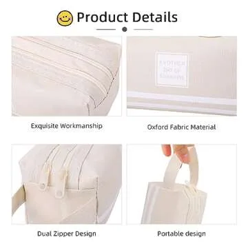 iSuperb Portable Pencil Case Dual Zipper Organizer for Women