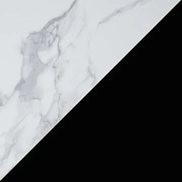 Convenience Concepts Oxford Console Table 39.5" - Sofa Table with Storage Shelf, Transitional Entryway Hall Table for Living Room and Bedroom, Display Foyer Table, White Faux Marble/Black