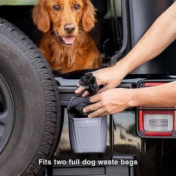 Kurgo Tailgate Dumpster for Dog Garbage and Poop Bags, Magnet Trash Bin for Cars, Car Waste Basket f...