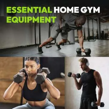 Hex Dumbbell Rubber Encased Dumbbell Strength Training Hex Dumbbell, Hand Weight For Workout & Exercise/Pair of 5LB