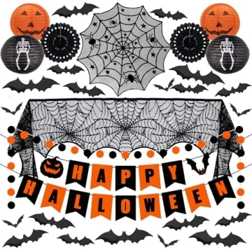 DMIGHT Halloween Decorations Set - 60 Pcs Spooky Indoor Decor