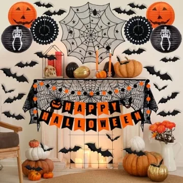 Halloween Decorations Indoor Set - 60 Pcs Spooky