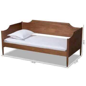 BOWERY HILL Walnut Brown Finished Twin Daybed for Home