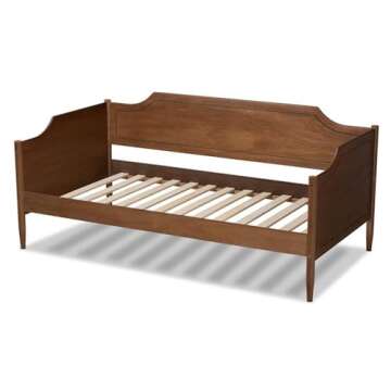 BOWERY HILL Walnut Brown Finished Twin Daybed for Home