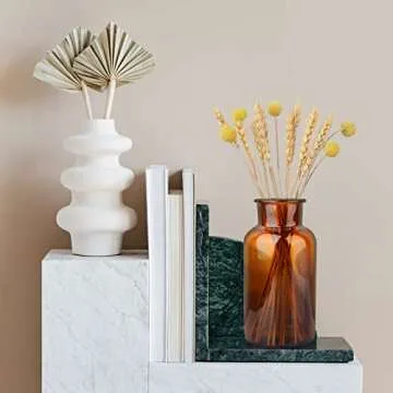 Set of 6 Amber Bud Vases for Home Decor and Gifting