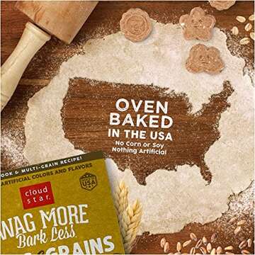 Crunchy Peanut Butter Dog Treats - Cloud Star 16 oz Box