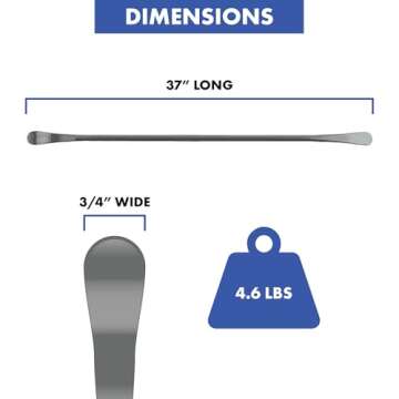 Ken-Tool 34645 Mt and Demount Iron, 37In, 3/4 in STK , black, One Size