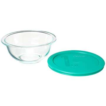 Pyrex Smart Essentials Glass Bowls with Plastic Lids, 8-Piece Set