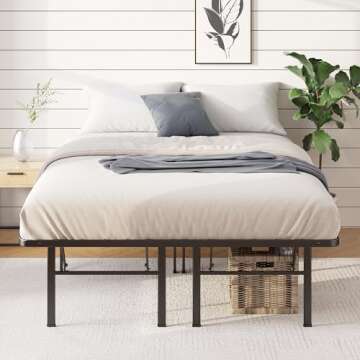 ZINUS SmartBase Heavy Duty Mattress Foundation, 16 Inch Metal Platform Bed Frame, No Box Spring Need...