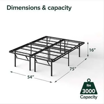ZINUS SmartBase Heavy Duty Mattress Foundation, 16 Inch Metal Platform Bed Frame, No Box Spring Needed, Sturdy Steel Frame, Underbed Storage, Full