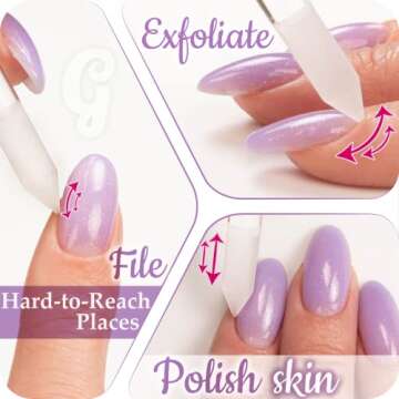 GLADZY Glass Cuticle Pusher Tool - Professional Nail Care Tool