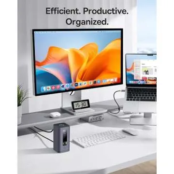 [CES Picks Awards 2025] Baseus SpaceMate(MAC) Docking Station, USB C Docking Station 3 Monitors with 4K HDMI, 10Gbps USB Ports, 100W PD, Gigabit Ethernet, Audio, Laptop Docking Station for Mac & Win