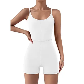 AUTOMET Jumpsuits for Women One Piece Rompers Sexy Shorts Bodysuits Workout Sets Fashion Clothes Sum...