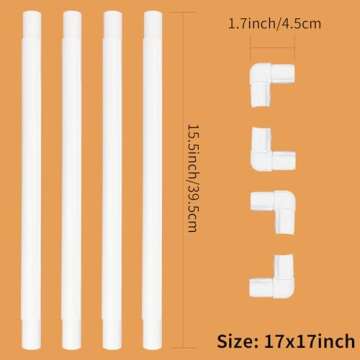 Hand U Journey Universal Clip Frame 17"x17" for Embroidery & Crafts