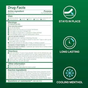 Clinically Recommended Biofreeze Pain Relief Patches - 5 Pack